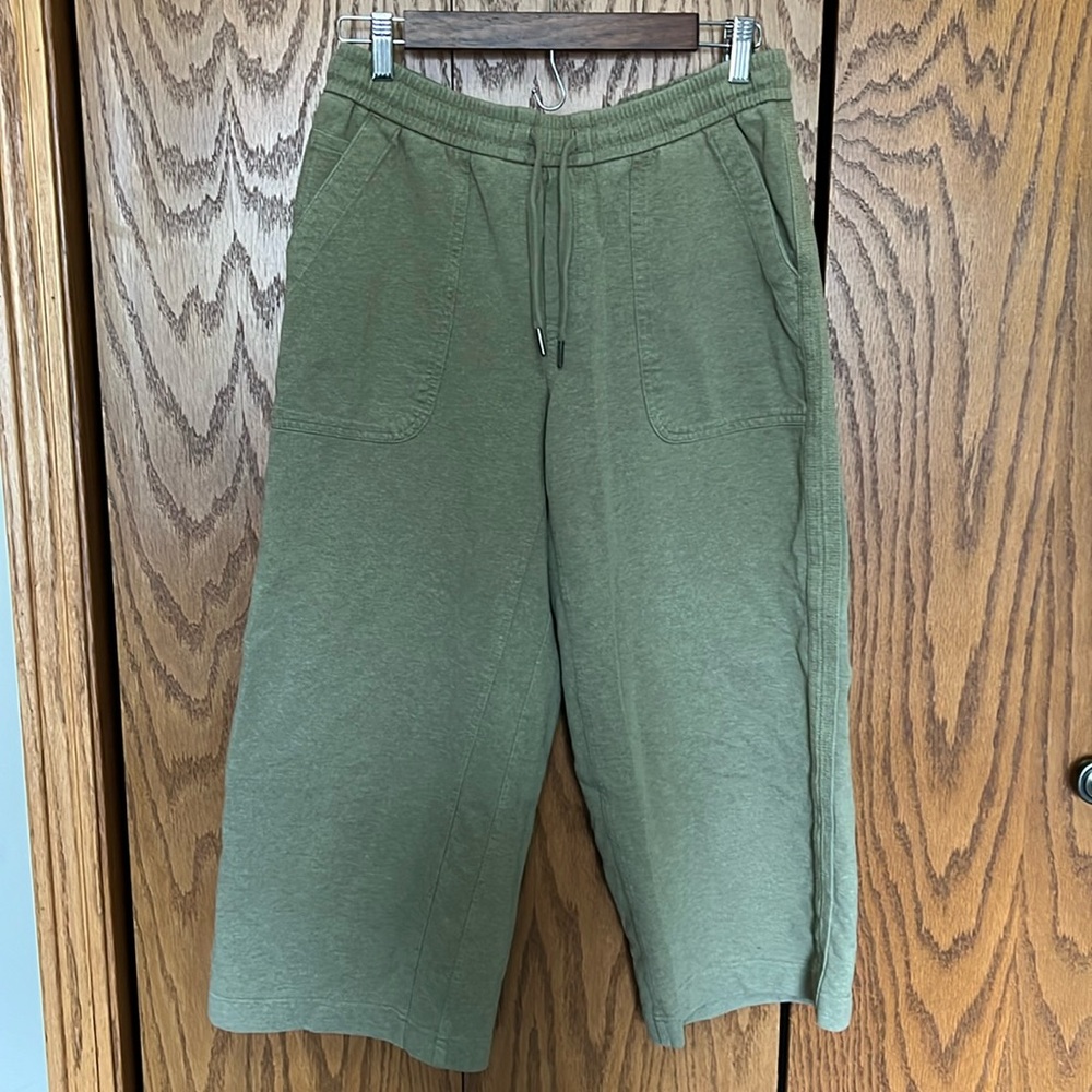 Athleta Farallon Heathered Wide Cropped Pants